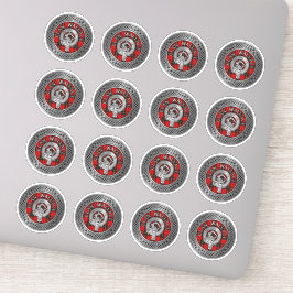 Pegatina Clan Wallace Escudo y Tartan Knot