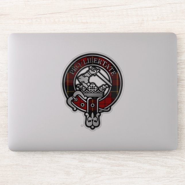Pegatina Clan Wallace Tartan Escudo (Ordenador)