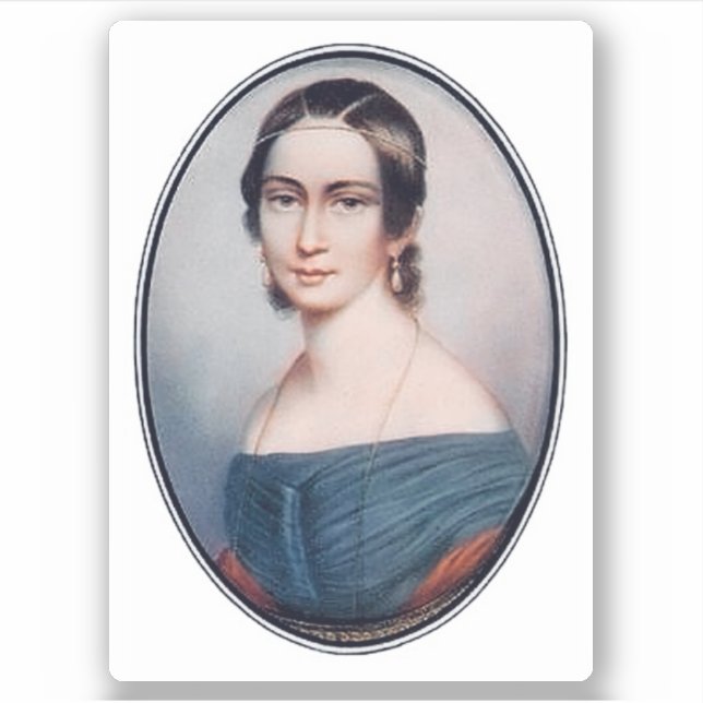 Pegatina Clara Schumann (1838) (Anverso)