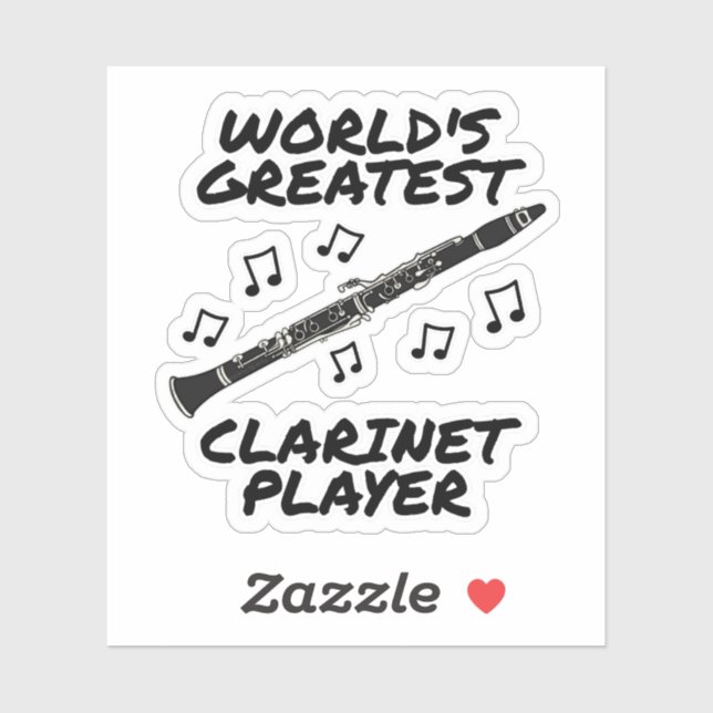 Pegatina Clarinetista, la mejor jugadora del mundo en Clari (Hoja)