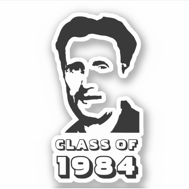Pegatina Clase de 1984 (George Orwell) (Anverso)