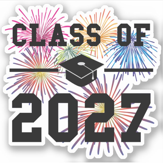 Pegatina Clase de 2027 Año de Secundaria (Anverso)