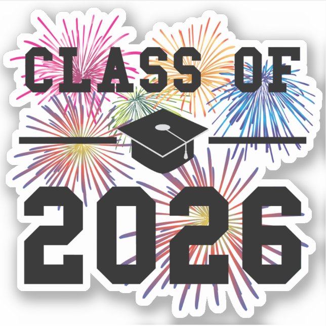Pegatina Clase De Año Superior 2026 (Anverso)