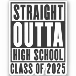 Pegatina Clase de bachillerato directo de 2025