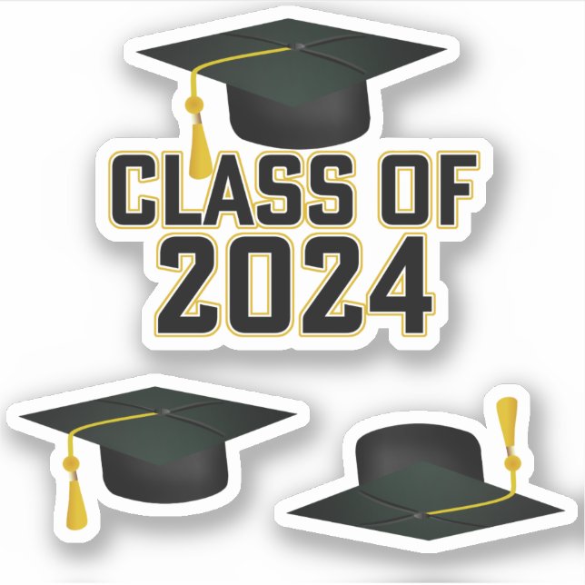 Pegatina Clase de ex alumnos de 2024 (Anverso)
