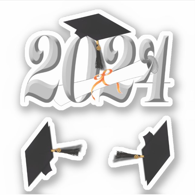 Pegatina Clase de ex alumnos de 2024 (Anverso)