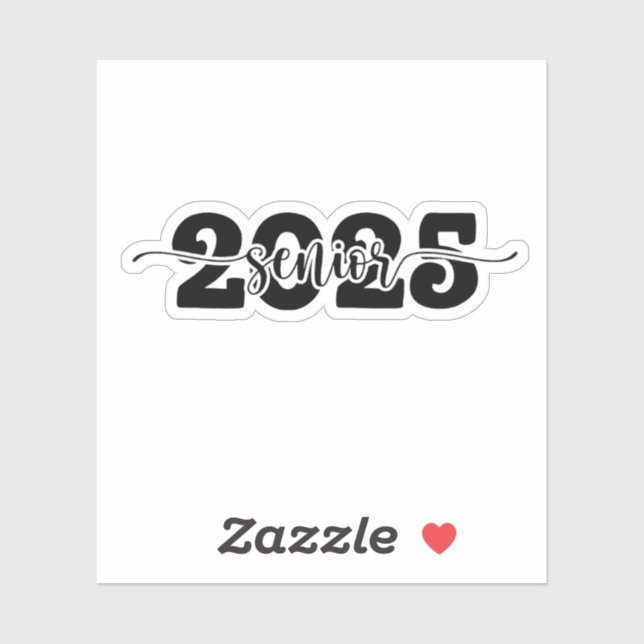 Pegatina Clase de Graduación Superior de 2025 (Hoja)