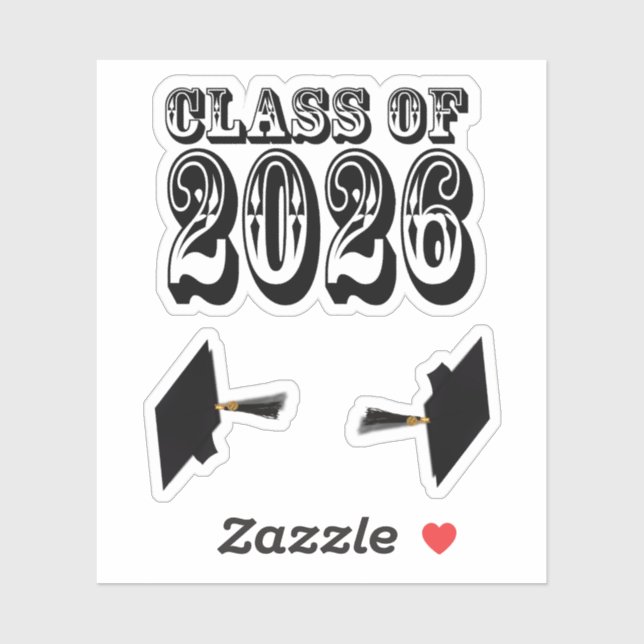 Pegatina Clase Occidental de Graduación 2026 (Hoja)