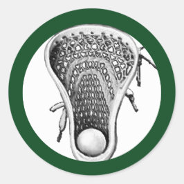 Pegatina clásica redonda del equipo verde de lacro
