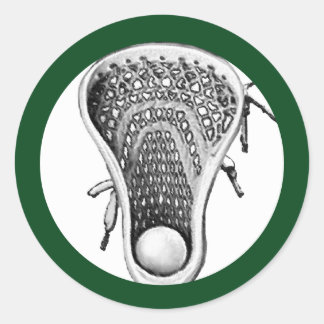 Pegatina clásica redonda del equipo verde de lacro