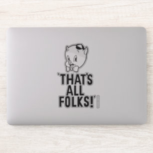 Pegatina Clásico Cerdo Porky "¡Todos son amigos!"