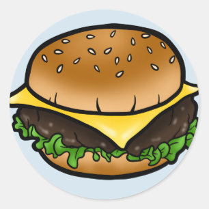 Pegatina clásico de Cheeseburger