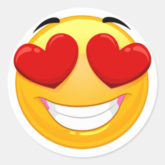 Pegatina clásico de Emoji de amor