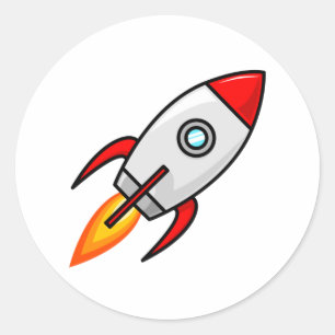 Pegatina Clásico de Rocketship