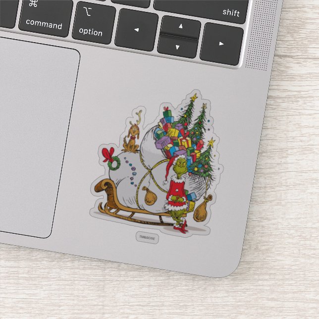 Pegatina Clásico El Grinch | El Slei Grinch & Max Runaway (Detalle)