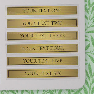 Pegatina Clásico Faux Gold con texto negro