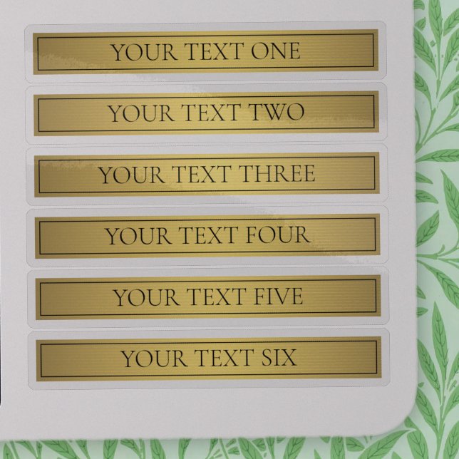 Pegatina Clásico Faux Gold con texto negro (Subido por el creador)