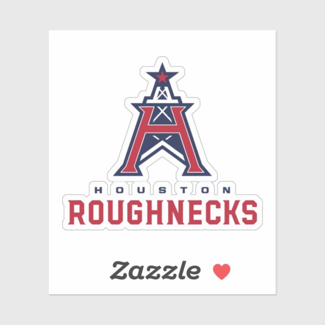 Pegatina Clásico Houston Roughnecks Merch (Hoja)