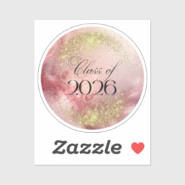 Pegatina Class of 2026 - Custom Cut Vinyl Sticker (Pink)
