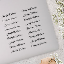 Pegatina Classic Handwriting 18 Guest Names - Black