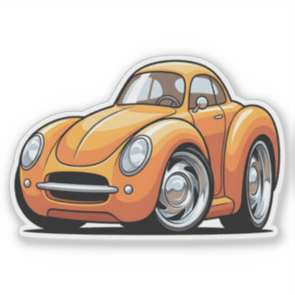 Pegatina Classic Orange Toon Car