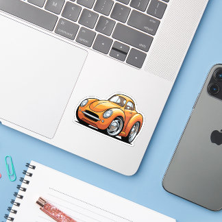 Pegatina Classic Orange Toon Car