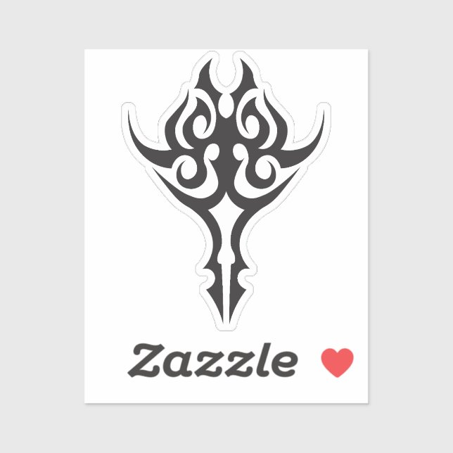 Pegatina Classic Tattoo Inspired Line Art Design (Hoja)