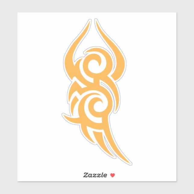 Pegatina Classic Tattoo Inspired Line Art Design (Hoja)