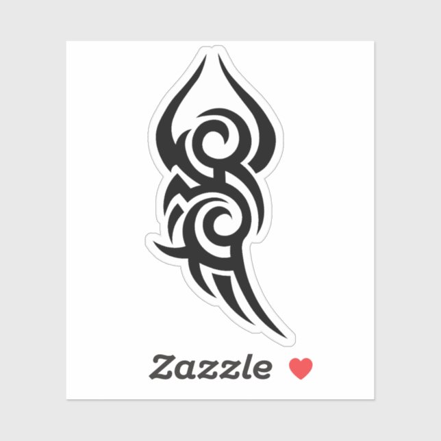 Pegatina Classic Tattoo Inspired Line Art Design (Hoja)