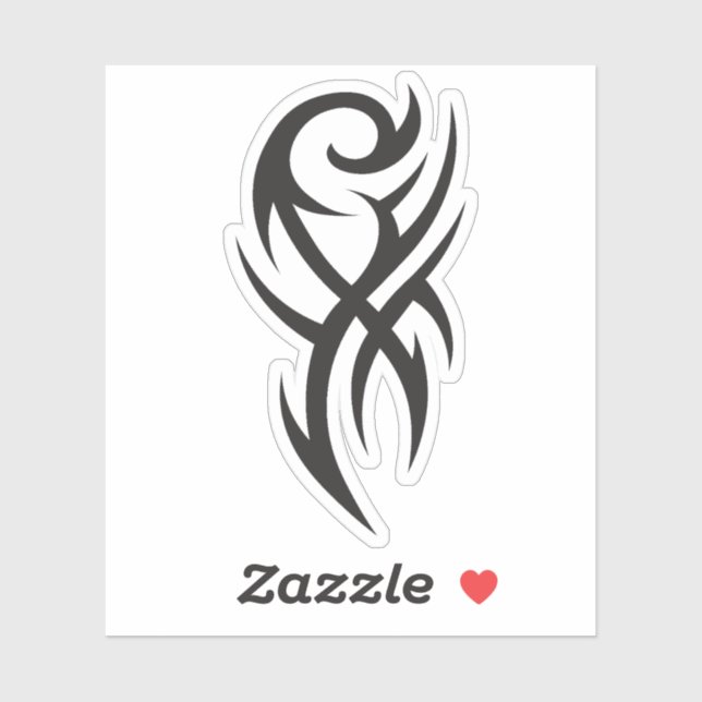 Pegatina Classic Tattoo Inspired Line Art Design (Hoja)