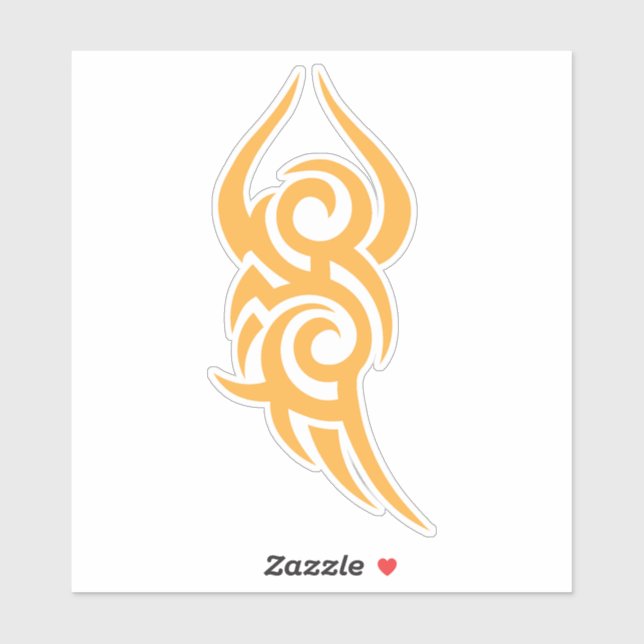 Pegatina Classic Tattoo Inspired Line Art Design (Hoja)