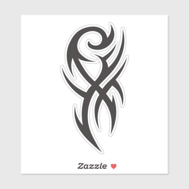 Pegatina Classic Tattoo Inspired Line Art Design (Hoja)