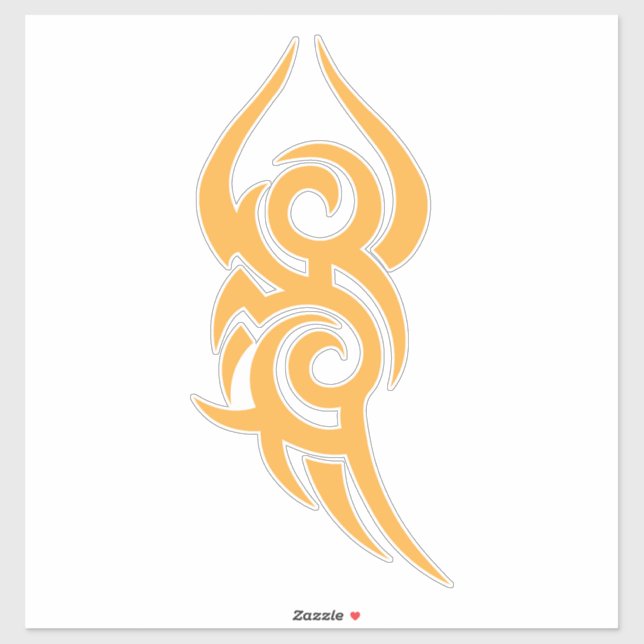 Pegatina Classic Tattoo Inspired Line Art Design (Hoja)