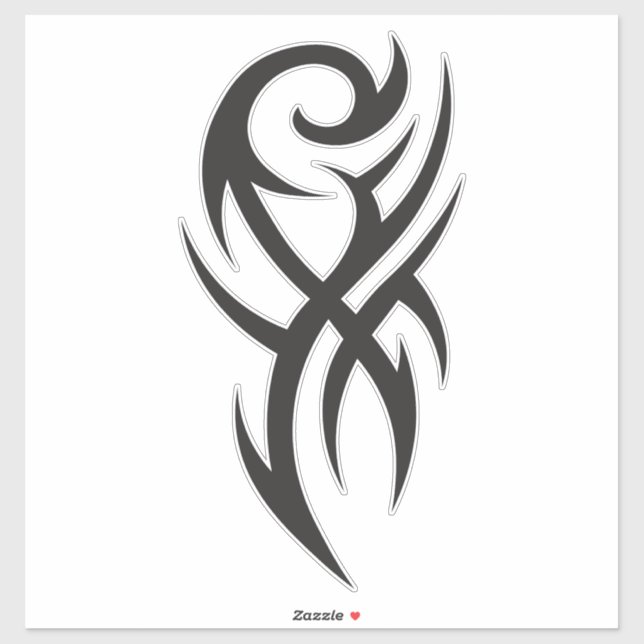 Pegatina Classic Tattoo Inspired Line Art Design (Hoja)