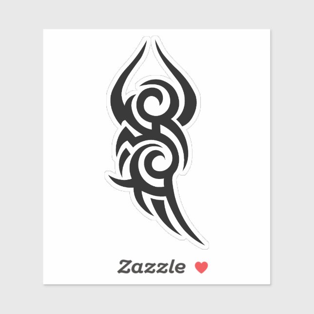 Pegatina Classic Tattoo Inspired Line Art Design (Hoja)