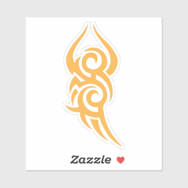 Pegatina Classic Tattoo Inspired Line Art Design (Hoja)