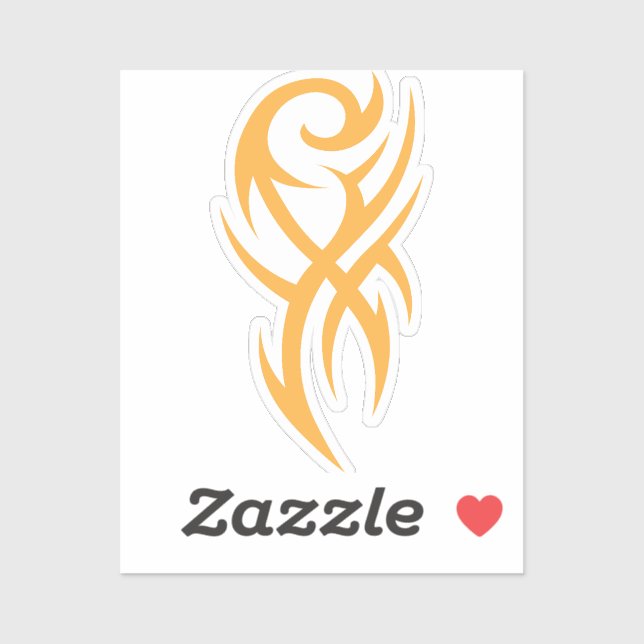 Pegatina Classic Tattoo Inspired Line Art Design (Hoja)