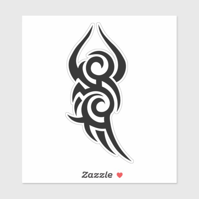 Pegatina Classic Tattoo Inspired Line Art Design (Hoja)