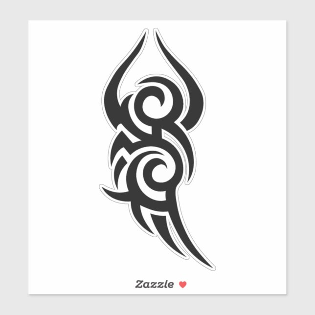 Pegatina Classic Tattoo Inspired Line Art Design (Hoja)