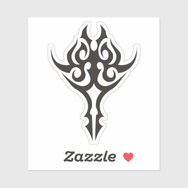 Pegatina Classic Tattoo Inspired Line Art Design (Hoja)