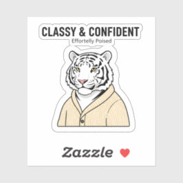 Pegatina Classy Confident Tiger Sticker – Chill Animal 