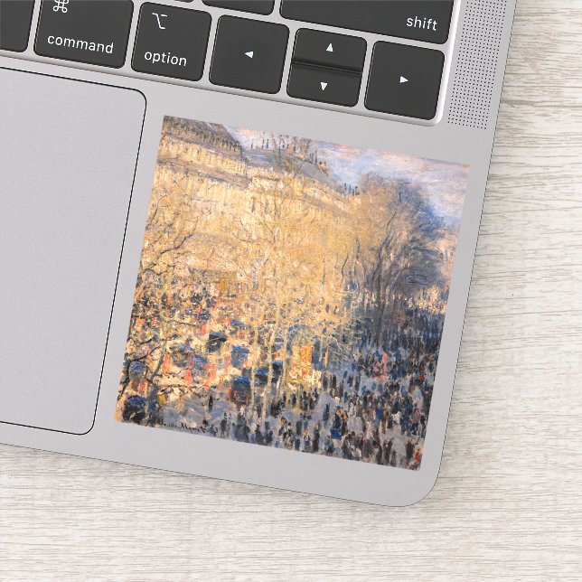 Pegatina Claude Monet - Boulevard des Capucines en París (Detalle)