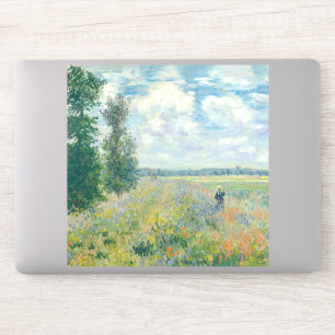 Pegatina Claude Monet - Campos de amapola cerca de Argenteu