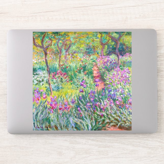 Pegatina Claude Monet - El jardín del Iris en Giverny (Ordenador)