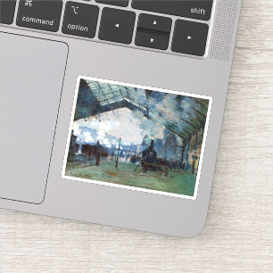 Pegatina Claude Monet, llegada del tren de Normandía, Gare