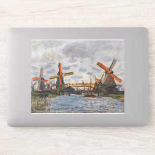 Pegatina Claude Monet - Molinos de viento cerca de Zaandam
