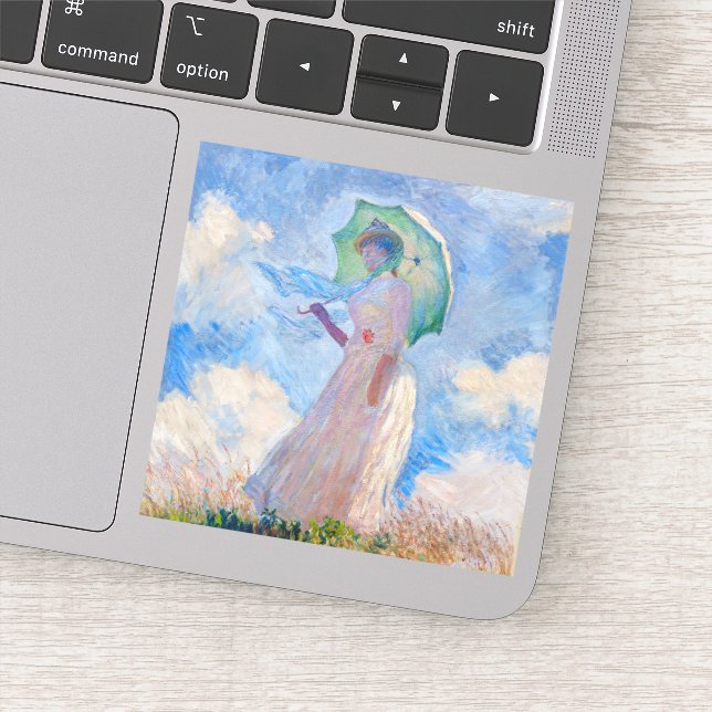 Pegatina Claude Monet - Mujer con Parasol a la izquierda (Detalle)