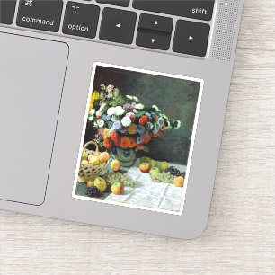 Pegatina Claude Monet sigue viviendo con flores y fruta