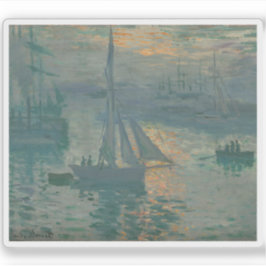 Pegatina Claude Monet - Sunrise (Marine)