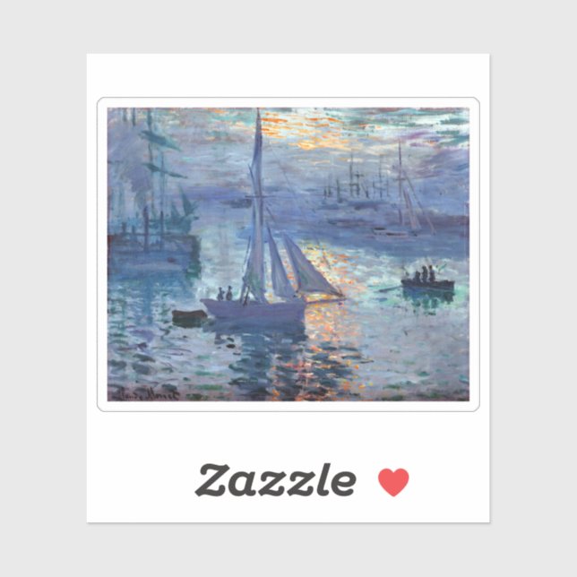 Pegatina Claude Monet Sunrise - Marine (Hoja)